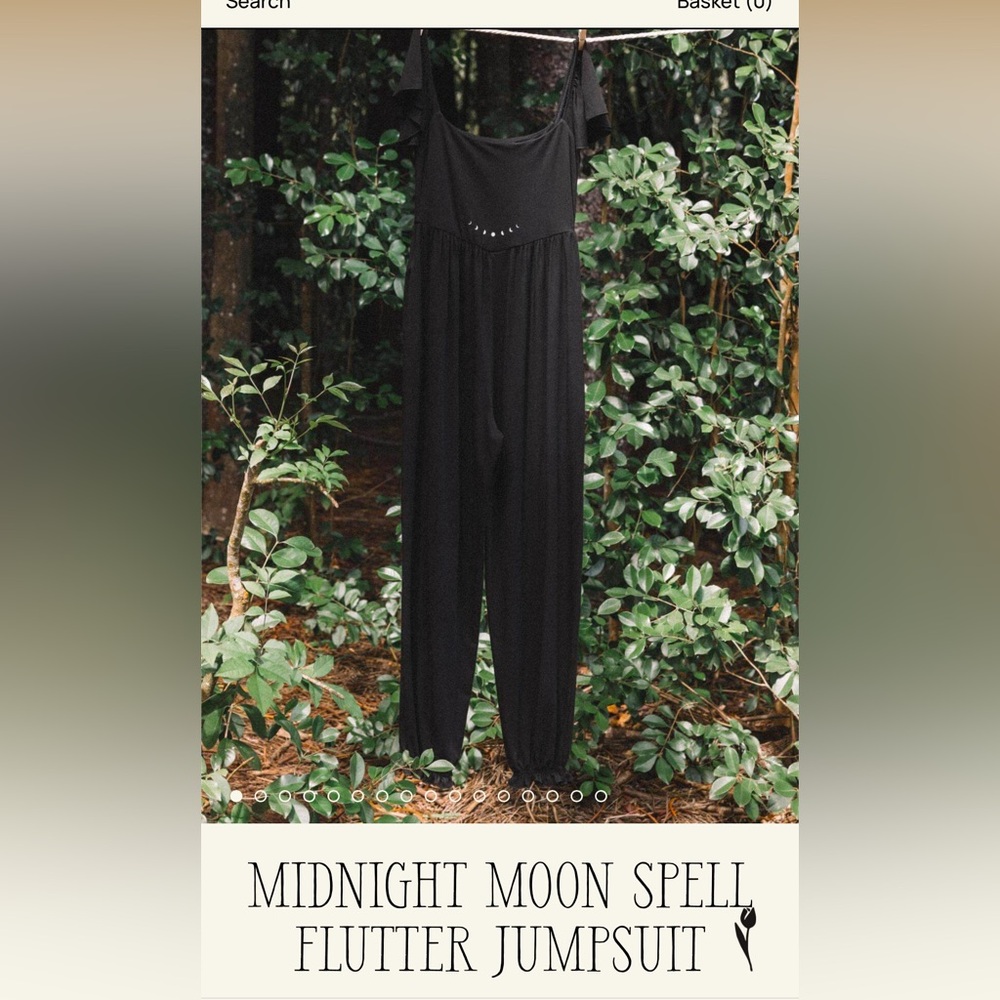 PURUSHA PEOPLE Midnight Moon Spell Flutter Jumpsuit